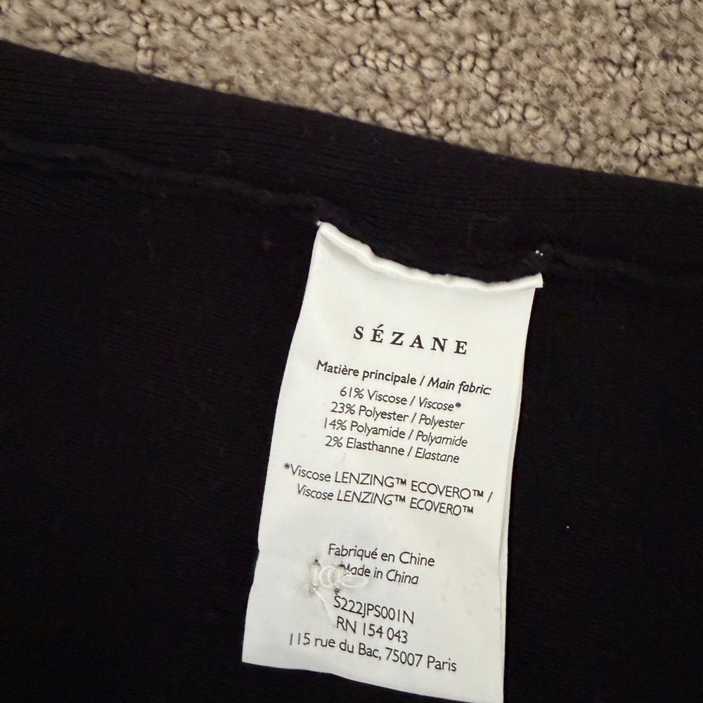 Sezane Liana Jumpsuit Black - Size L - Picture 9 of 9